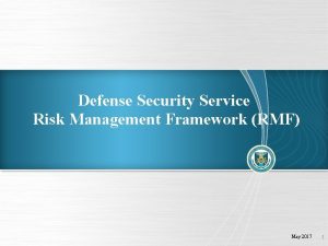 Dss risk management framework