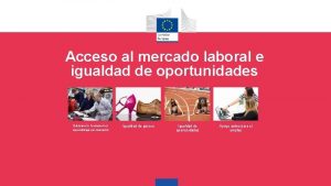 Acceso al mercado laboral e igualdad de oportunidades