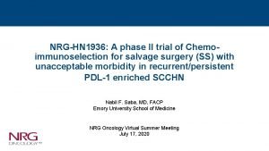 NRGHN 1936 A phase II trial of Chemoimmunoselection