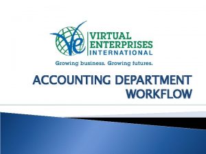 Accounting department workflow