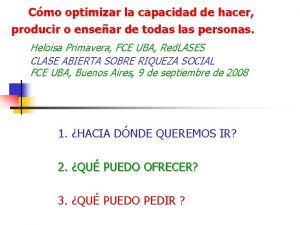 Cmo optimizar la capacidad de hacer producir o