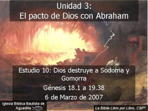 Unidad 3 El pacto de Dios con Abraham