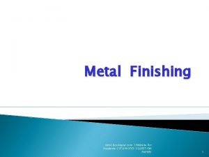 Metal Finishing www bookspar com Website for Students