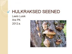 HULKRAKSED SEENED Leelo Lusik Are PK 2012 a