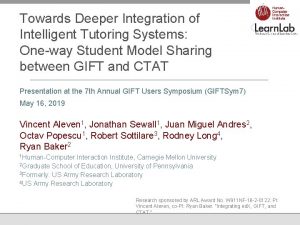 Towards Deeper Integration of Intelligent Tutoring Systems Oneway