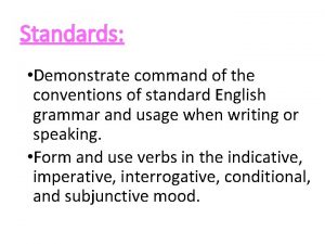 Subjunctive mood examples