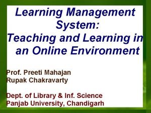 Learning management services