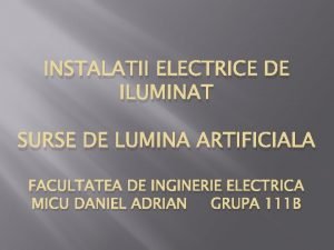 Lumina artificiala