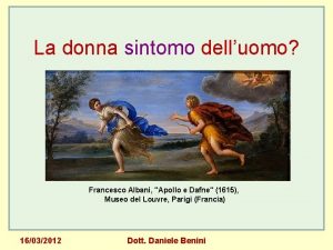 La donna sintomo delluomo Francesco Albani Apollo e