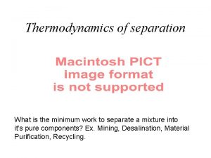 Minimum work of separation