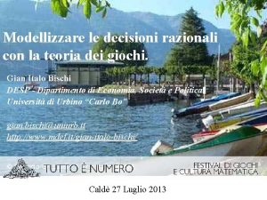 Modellizzare le decisioni razionali con la teoria dei