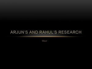 ARJUNS AND RAHULS RESEARCH Woo CONTENTS 1 Growing