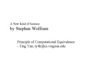Stephen wolfram a new kind of science