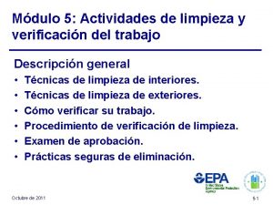 Verificacion de limpieza