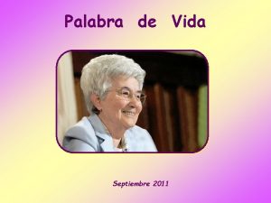 Palabra de Vida Septiembre 2011 Es justo que