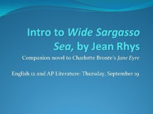 Wide sargasso sea cliff notes
