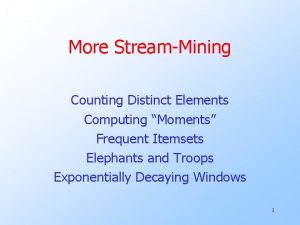 Counting distinct elements in a stream in big data