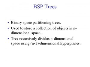 Bsp tree