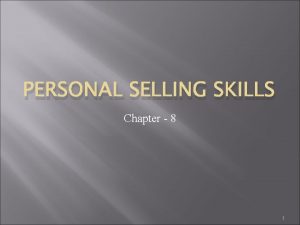 Need oriented selling Need oriented selling