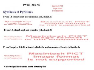 Pyridine synthesis from 1 5 dicarbonyl