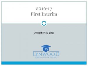 2016 17 First Interim December 13 2016 Statutory