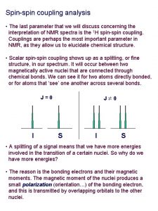 Spin spin coupling