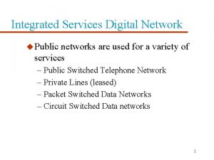 Integrated digital services network