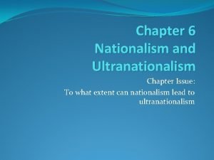 What is ultranationalism