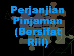 Perjanjian riil