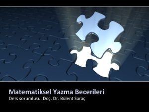 Matematiksel yazma