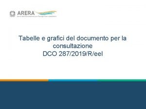 Tabelle e grafici del documento per la consultazione