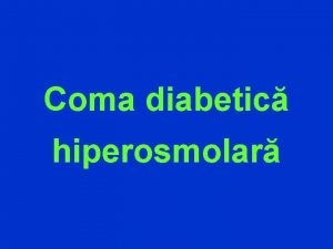 Coma hiperosmolara