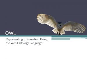 OWL Representing Information Using the Web Ontology Language