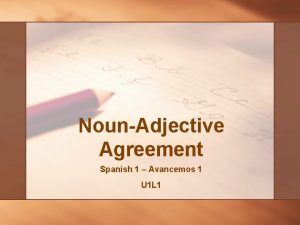 Adjective agreement spanish chart