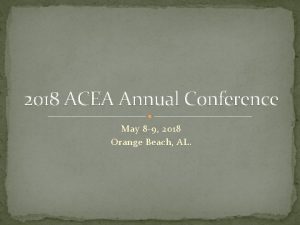 2018 ACEA Annual Conference May 8 9 2018