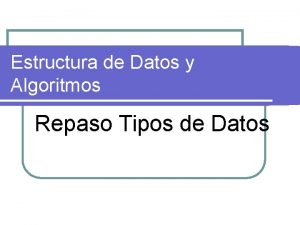 Tipos de datos basicos