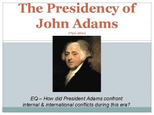 What problems did this election underscore adams
