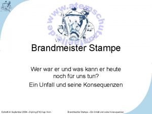 Brandmeister stampe
