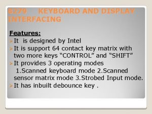 8279 interfacing with 8085