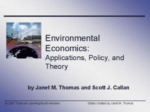 Scope of environmental economics
