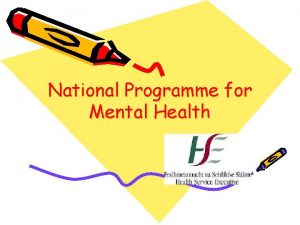 Mental health programme