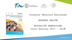 Consejos Tcnicos Escolares SEGUNDA SESIN EDUCACIN PREESCOLAR Ciclo