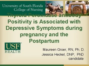 Thyroid Peroxidase antibody Positivity is Associated with Depressive