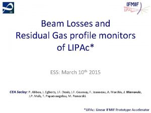 Beam Losses and Residual Gas profile monitors of