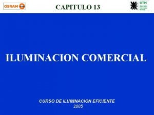 CAPITULO 13 ILUMINACION COMERCIAL CURSO DE ILUMINACION EFICIENTE