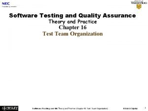 Software testing and quality assurance: theory and practice