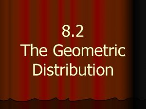 Geometric distribution standard deviation