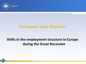 European jobs monitor