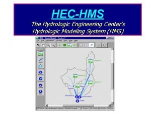 HECHMS The Hydrologic Engineering Centers Hydrologic Modeling System