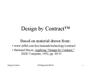 Design by contract
